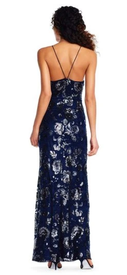 Formal Gowns Adrianna Papell - AP1E202991 Floral Sequined Halter Sheath Dress 13 Formal Gowns Adrianna Papell - AP1E202991 Floral Sequined Halter Sheath Dress