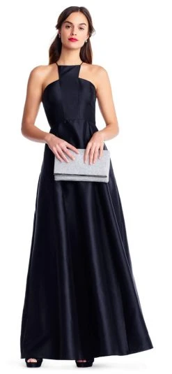 Adrianna Papell - AP1E203223 Seamed Halter A-Line Dress