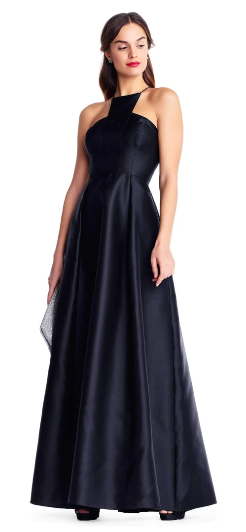 Adrianna Papell - AP1E203223 Seamed Halter A-Line Dress 5 Adrianna Papell - AP1E203223 Seamed Halter A-Line Dress