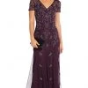 Adrianna Papell - AP1E203711 Floral Beaded Evening Dress