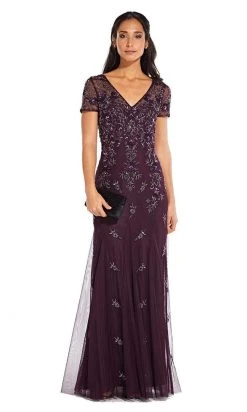 Adrianna Papell - AP1E203711 Floral Beaded Evening Dress