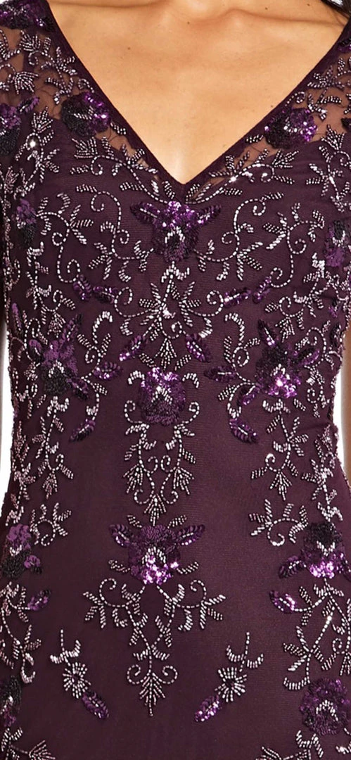 Adrianna Papell - AP1E203711 Floral Beaded Evening Dress 6 Adrianna Papell - AP1E203711 Floral Beaded Evening Dress