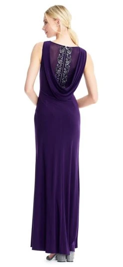 Adrianna Papell - AP1E203781 Embellished Bateau Jersey Sheath Dress