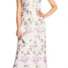 Adrianna Papell - AP1E204015 Floral Embroidered Bateau Sheath Dress
