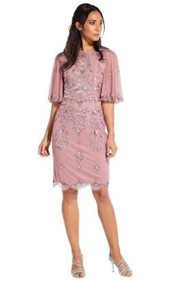 Adrianna Papell - AP1E205102 Flutter Sleeve Bedazzled Body Con Dress Cocktail Dresses 7 Adrianna Papell - AP1E205102 Flutter Sleeve Bedazzled Body Con Dress Cocktail Dresses