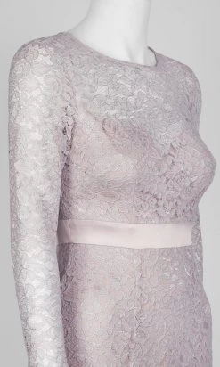 Adrianna Papell - AP1E205128 Lace Long Sleeve Fitted Dress Formal Gowns