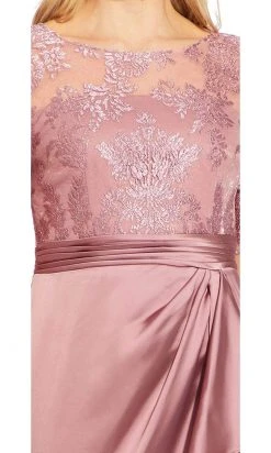 Formal Gowns Adrianna Papell - AP1E205141 Embroidered Bateau Satin Sheath Dress 14 Formal Gowns Adrianna Papell - AP1E205141 Embroidered Bateau Satin Sheath Dress