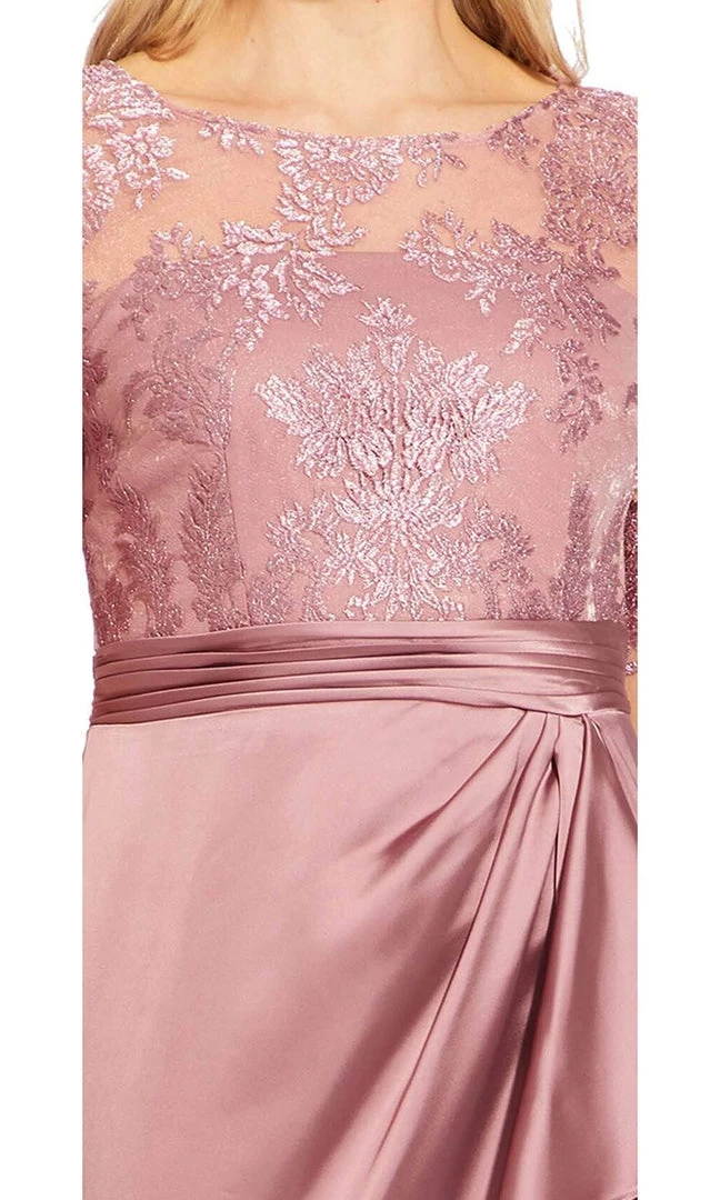 Formal Gowns Adrianna Papell - AP1E205141 Embroidered Bateau Satin Sheath Dress 7 Formal Gowns Adrianna Papell - AP1E205141 Embroidered Bateau Satin Sheath Dress