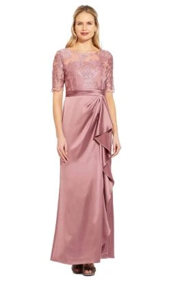 Formal Gowns Adrianna Papell - AP1E205141 Embroidered Bateau Satin Sheath Dress 13 Formal Gowns Adrianna Papell - AP1E205141 Embroidered Bateau Satin Sheath Dress