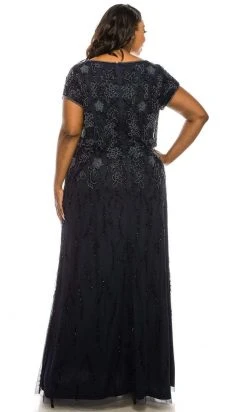 Adrianna Papell - AP1E205375W Bugle Beaded Full Length Dress