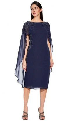 Cocktail Dresses Adrianna Papell - AP1E205401 Beaded Bateau Neck Illusion Chiffon Dress 7 Cocktail Dresses Adrianna Papell - AP1E205401 Beaded Bateau Neck Illusion Chiffon Dress