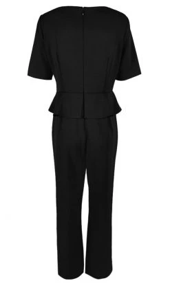 Adrianna Papell - AP1E205587 Short Sleeve V Neck Jumpsuit Plus Size Dresses