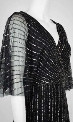 Adrianna Papell - AP1E205631 Long Sequined Mesh A-Line Dress 11 Adrianna Papell - AP1E205631 Long Sequined Mesh A-Line Dress