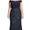 Adrianna Papell - AP1E205705 Off Shoulder Embroidered Soutache Dress