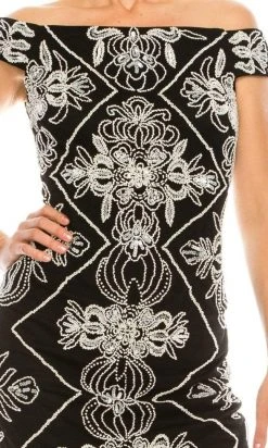 Adrianna Papell - AP1E205799 Off Shoulder Fitted Beaded Dress 7 Adrianna Papell - AP1E205799 Off Shoulder Fitted Beaded Dress