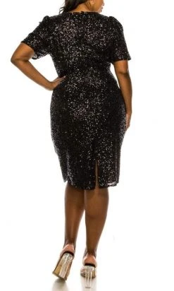 Adrianna Papell - AP1E206239W Sequin Bateau Cocktail Dress