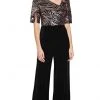 Adrianna Papell - AP1E206295 Split Sleeve Sequined Bodice Jumpsuit