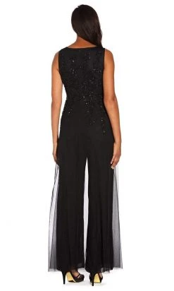 Adrianna Papell - AP1E206320 Embellished V Neck Jumpsuit