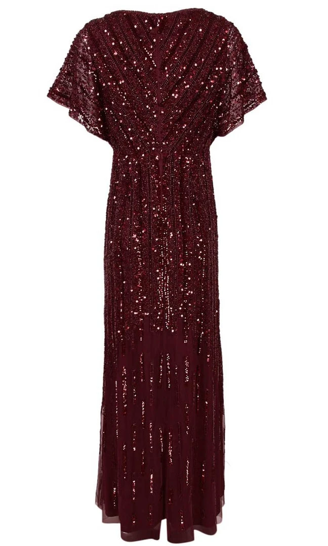 Adrianna Papell - AP1E206494 Embellished V Neck Sheath Dress Formal Gowns 7 Adrianna Papell - AP1E206494 Embellished V Neck Sheath Dress Formal Gowns