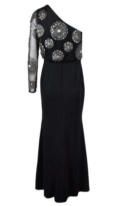 Formal Gowns Adrianna Papell - AP1E206525 Embellished Asymmetric Trumpet Dress