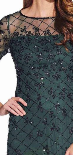 Adrianna Papell - AP1E206544 Illusion Long Sleeve Lattice Ornate Dress Formal Gowns 9 Adrianna Papell - AP1E206544 Illusion Long Sleeve Lattice Ornate Dress Formal Gowns