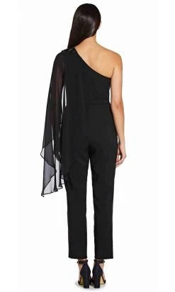 Plus Size Dresses Adrianna Papell - AP1E206604 Flutter Sleeve One Shoulder Jumpsuit 12 Plus Size Dresses Adrianna Papell - AP1E206604 Flutter Sleeve One Shoulder Jumpsuit