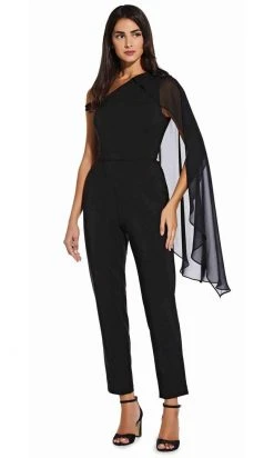 Plus Size Dresses Adrianna Papell - AP1E206604 Flutter Sleeve One Shoulder Jumpsuit 13 Plus Size Dresses Adrianna Papell - AP1E206604 Flutter Sleeve One Shoulder Jumpsuit