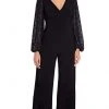 Adrianna Papell - AP1E206642 Sequined Bishop Sleeve Jumpsuit Plus Size Dresses 2 Adrianna Papell - AP1E206642 Sequined Bishop Sleeve Jumpsuit Plus Size Dresses