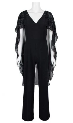 Adrianna Papell - AP1E206658 Embellished V Neck Jumpsuit Plus Size Dresses 11 Adrianna Papell - AP1E206658 Embellished V Neck Jumpsuit Plus Size Dresses