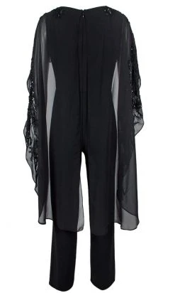 Adrianna Papell - AP1E206658 Embellished V Neck Jumpsuit Plus Size Dresses 12 Adrianna Papell - AP1E206658 Embellished V Neck Jumpsuit Plus Size Dresses