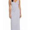 Adrianna Papell - AP1E206762 Sleeveless V-Neck Column Long Crepe Dress 1 Adrianna Papell - AP1E206762 Sleeveless V-Neck Column Long Crepe Dress
