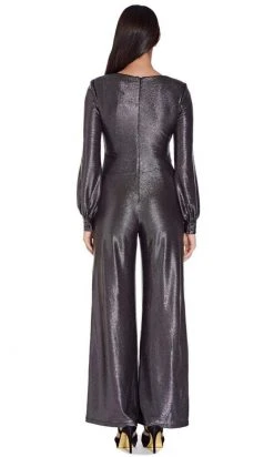 Plus Size Dresses Adrianna Papell - AP1E206841 V-Neck Metallic Jersey Jumpsuit 8 Plus Size Dresses Adrianna Papell - AP1E206841 V-Neck Metallic Jersey Jumpsuit
