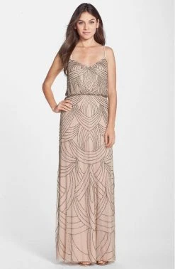 Adrianna Papell - Beaded Blouson Dress 91891180 Formal Gowns