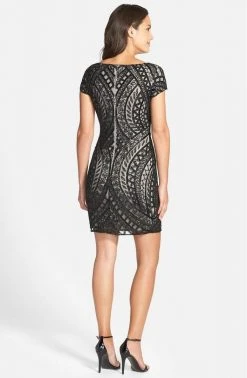 Cocktail Dresses Adrianna Papell - Beaded Sheath Dress 41902260