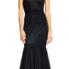 Adrianna Papell - Beaded Tulle Mermaid Gown AP1E200879 Formal Gowns
