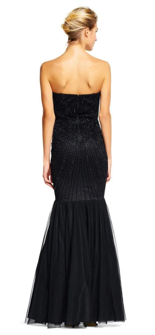 Adrianna Papell - Beaded Tulle Mermaid Gown AP1E200879 Formal Gowns 6 Adrianna Papell - Beaded Tulle Mermaid Gown AP1E200879 Formal Gowns