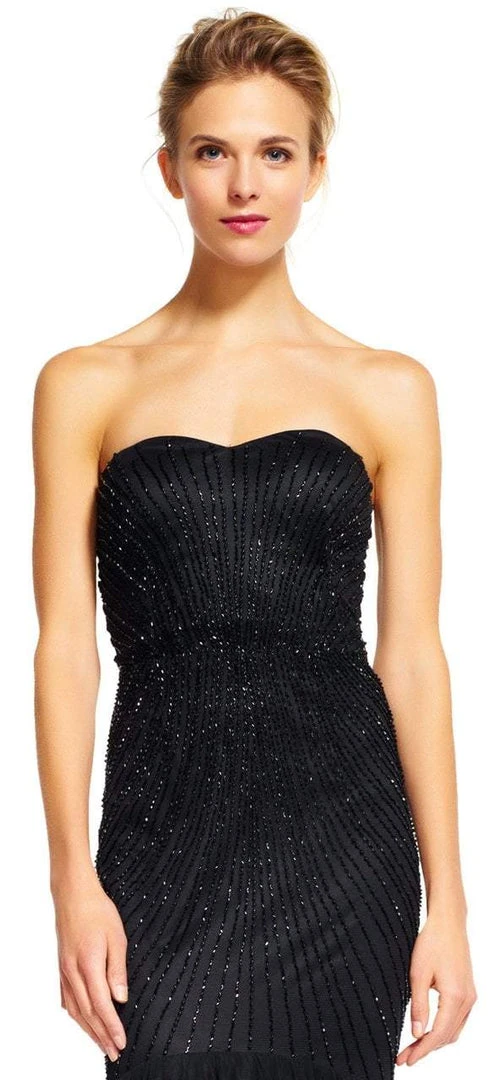 Adrianna Papell - Beaded Tulle Mermaid Gown AP1E200879 Formal Gowns 4 Adrianna Papell - Beaded Tulle Mermaid Gown AP1E200879 Formal Gowns