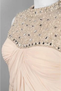 Adrianna Papell - Bejeweled Closed Neck Chiffon Gown 231M70230 Formal Gowns