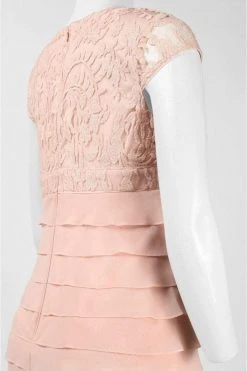 Adrianna Papell - Cap Sleeve Lace Tiered Dress 12245260 Cocktail Dresses 9 Adrianna Papell - Cap Sleeve Lace Tiered Dress 12245260 Cocktail Dresses