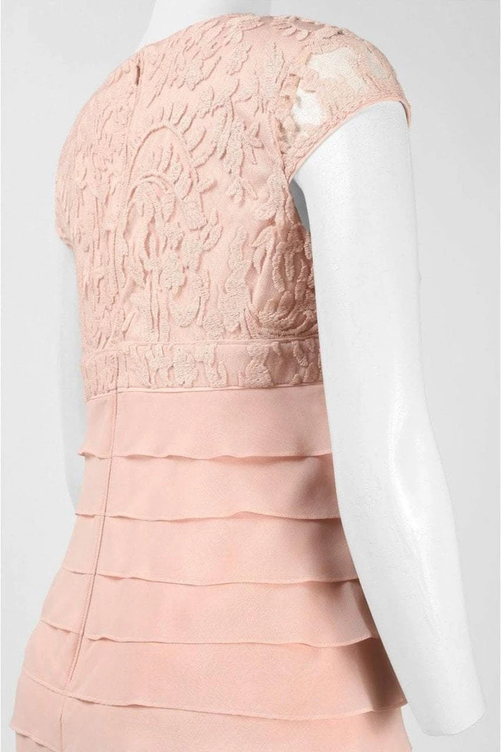 Adrianna Papell - Cap Sleeve Lace Tiered Dress 12245260 Cocktail Dresses 6 Adrianna Papell - Cap Sleeve Lace Tiered Dress 12245260 Cocktail Dresses