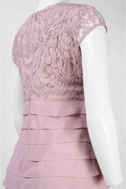Adrianna Papell - Cap Sleeve Lace Tiered Dress 12245260 Cocktail Dresses 8 Adrianna Papell - Cap Sleeve Lace Tiered Dress 12245260 Cocktail Dresses