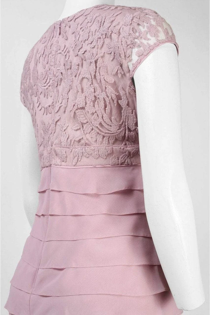 Adrianna Papell - Cap Sleeve Lace Tiered Dress 12245260 Cocktail Dresses 5 Adrianna Papell - Cap Sleeve Lace Tiered Dress 12245260 Cocktail Dresses