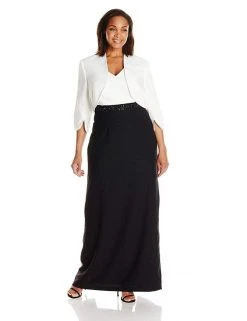 Formal Gowns Adrianna Papell - Contrast Beaded Dress 81907701