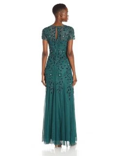 Adrianna Papell - Embroidered Short Sleeve Dress 91897240