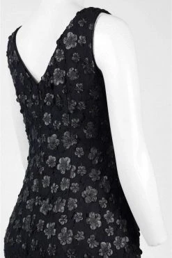 Adrianna Papell - Floral Faux Leather Dress AP1E200023 Cocktail Dresses 7 Adrianna Papell - Floral Faux Leather Dress AP1E200023 Cocktail Dresses