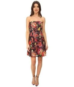 Adrianna Papell - Floral Print Lace Sleeveless Short Dress 41907160 Cocktail Dresses