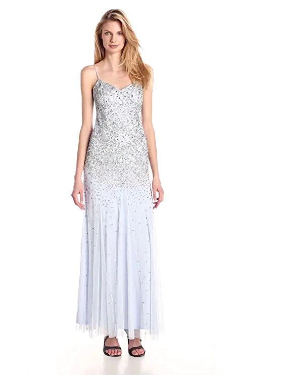 Adrianna Papell - Fully Beaded Sleeveless Gown 91904720 Plus Size Dresses 3 Adrianna Papell - Fully Beaded Sleeveless Gown 91904720 Plus Size Dresses