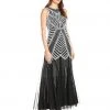 Adrianna Papell - Halter Neckline Sequined Mesh Long Dress 91928790 Formal Gowns