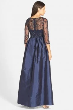 Formal Gowns Adrianna Papell - Illusion Taffeta Gown 91912620
