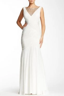 Adrianna Papell - Jersey Mesh Long Dress 91889300